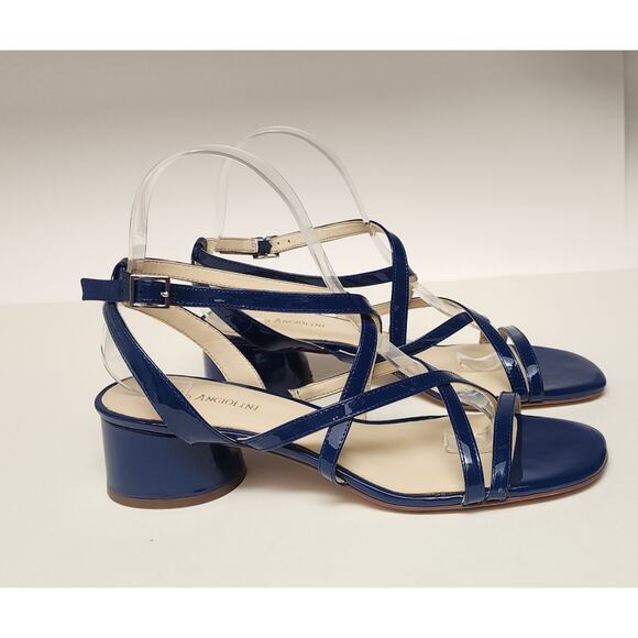 Enzo Angiolini White Patent Leather Open Toe Slip On Sandal Women's Size 8.5 M - Picture 2 of 8